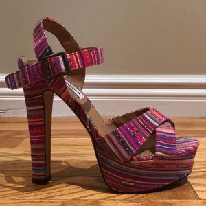 Colorful printed heels!